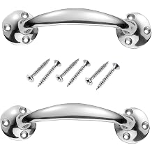 SISI UK Chrome Plated Victorian Bow Shaped Handles 150mm Bow Door Pull Handle with Screw for Furniture Drawer Cupboard Cabinet Pulls Cupboards Pack of 2.