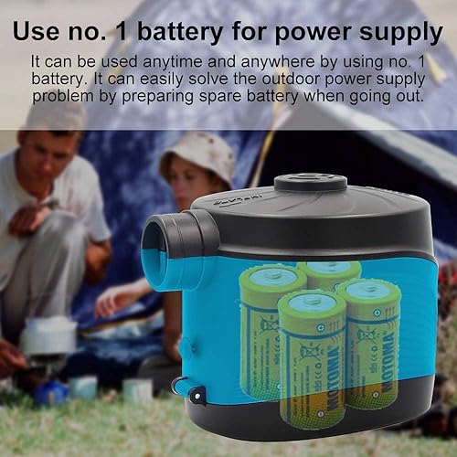 Miniatura 3 de OBEST Bomba de aire eléctrica portátil de llenado rápido con 3 boquillas para acampar al aire libre, cojines inflables, anillo de natación, cama,