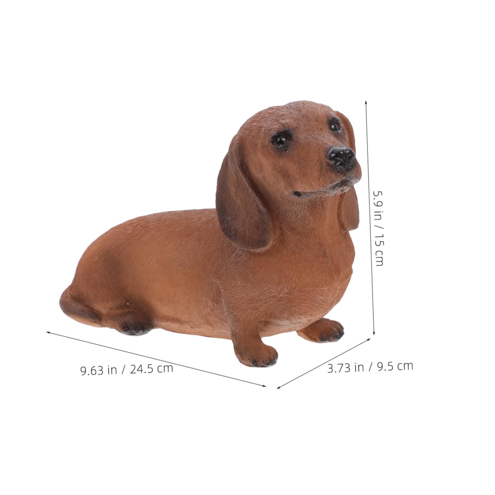 Abaodam Resin Hundefigur Realistische Simulation Hund Deko Kreative Hundestatue für Wohnzimmer und Kinderzimmer Tierfigur Harz zu Weihnachten und Valentinstag