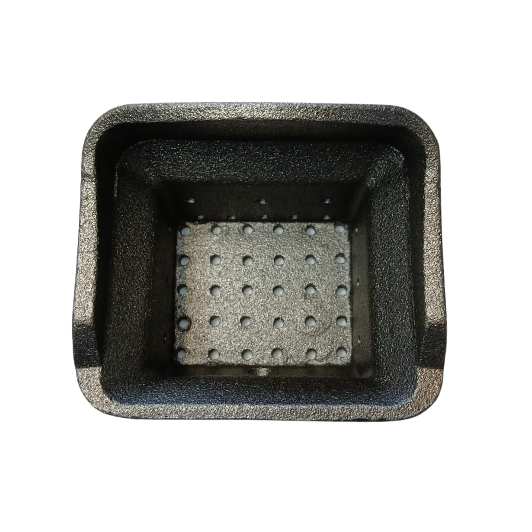 Brasero de hierro fundido para estufa de pellets, cesto con un espesor de 5,7 mm, rejilla perforada