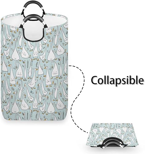 Miniatura 4 de Cesta de ropa sucia plegable impermeable con asas, bolsas de lavandería plegables para dormitorio universitario, viajes familiares, 55 litros