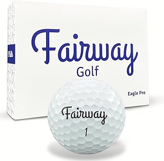 Fairway Premium Golfbälle für maximale Distanz und Greenside Kontrolle,3-teiliges Urethan & hohe Kompression,lange Ausrichtungslinie für Putts,Handicap Range 0-15,1 Dutzend (12 Bälle),Eagle Pro
