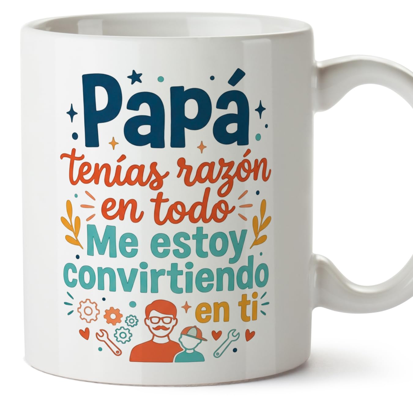 MUGFFINS Taza mamá con frase Para el mundo eres una madre pero para la familia eres el mundo en Español | regalo madre | 330 Ml 11 oz | Idea original para regalar | progenitores v1 — view 75