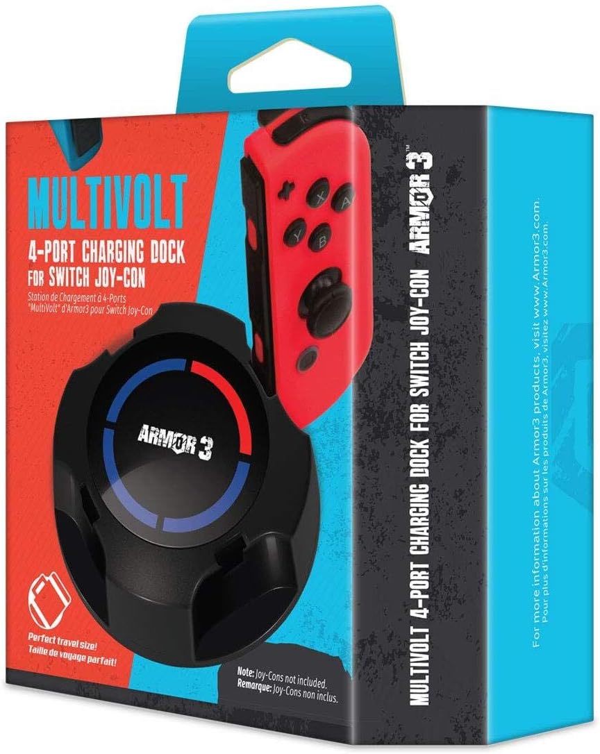 Armor3 "MultiVolt" 4-Port Charging Dock for Joy-Con