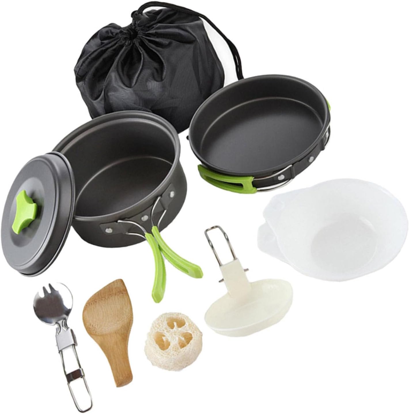 LIOOBO -in-one Camping Stoves Cookware Tote Utensils Set Compact for Hiking Outdoor Cooking and Home Use