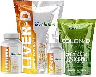 iEvolution 7D-Challange, Liver Detox, Colon Detox Cleanse - Liver-D & Colon-D, Liver Complex Supplement to Detox, Cleanse, and Repair The Liver | Natural Ingredients