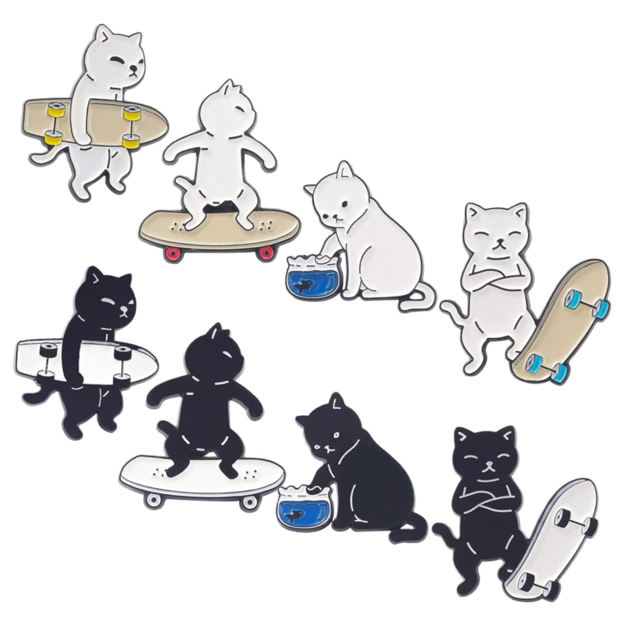 VANZACK Rucksack-stifte Katzen Brosche Tier Emaille Pin Langlebige Brosche Cartoon-emaille-broschen Schmuck Für Frauen Katzennadeln Für Rucksäcke Katze Stifte Legierung