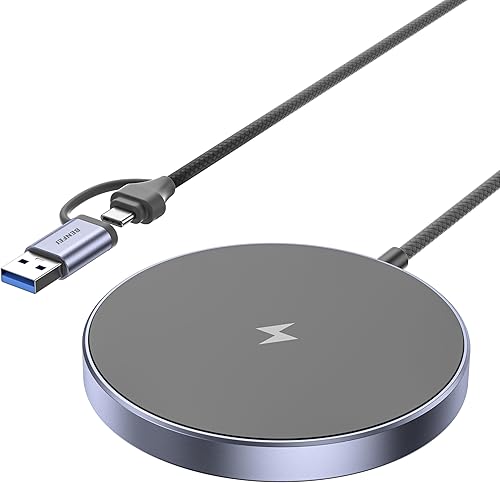BENFEI Cargador inalámbrico magnético de 15 W compatible con cargador MagSafe, iPhone 1616 Pro16 Plus16 Pro MaxiPhone 15 Pro Max PlusiPhone 14 13 12