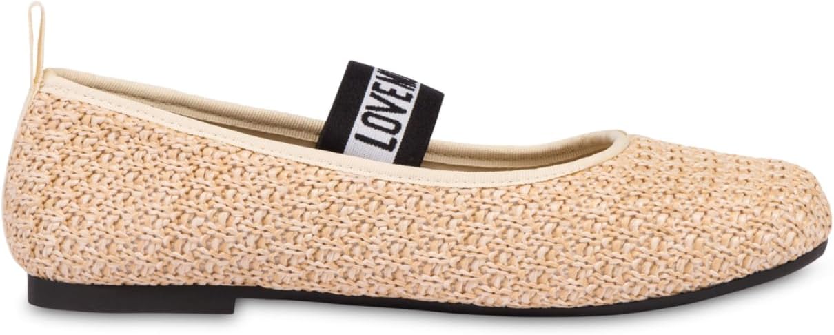 Love Moschino Women's Ja11071g0m Ballet Flats, Natural, 7 Women
