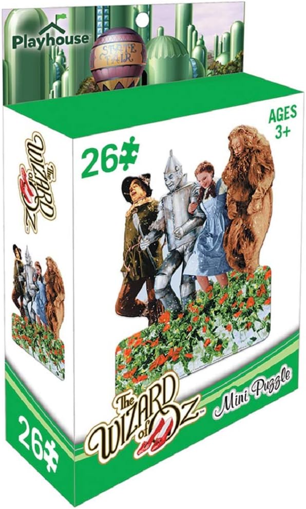 Playhouse Wizard of Oz Poppy Fields 26-piece Die-Cut Shaped Mini Puzzle for Kids