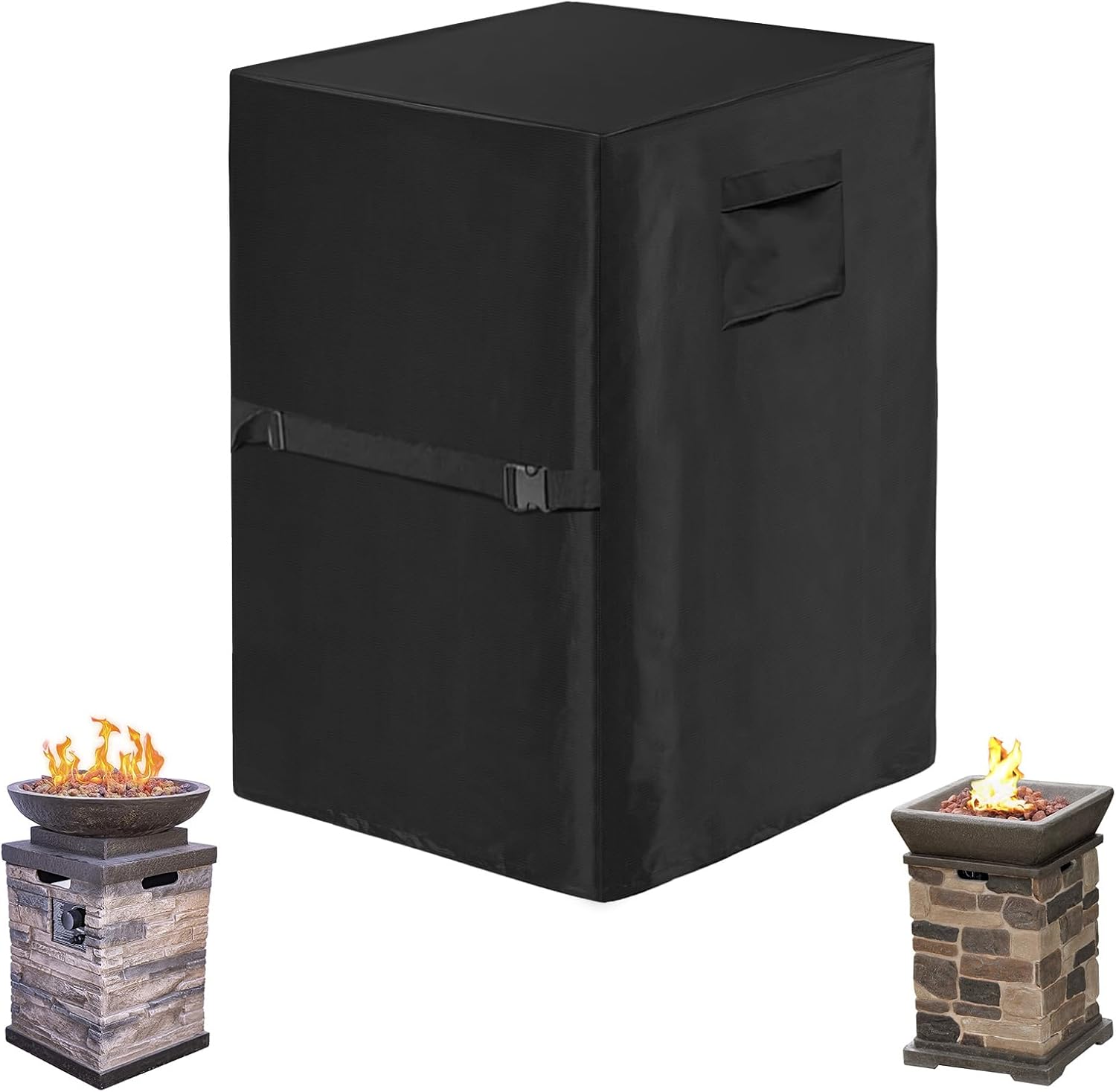 "AKEfit Patio Fire Column Cover Waterproof Outdoor