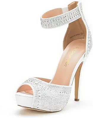 DREAM PAIRS Swan-05 High Heel Platform Pumps
