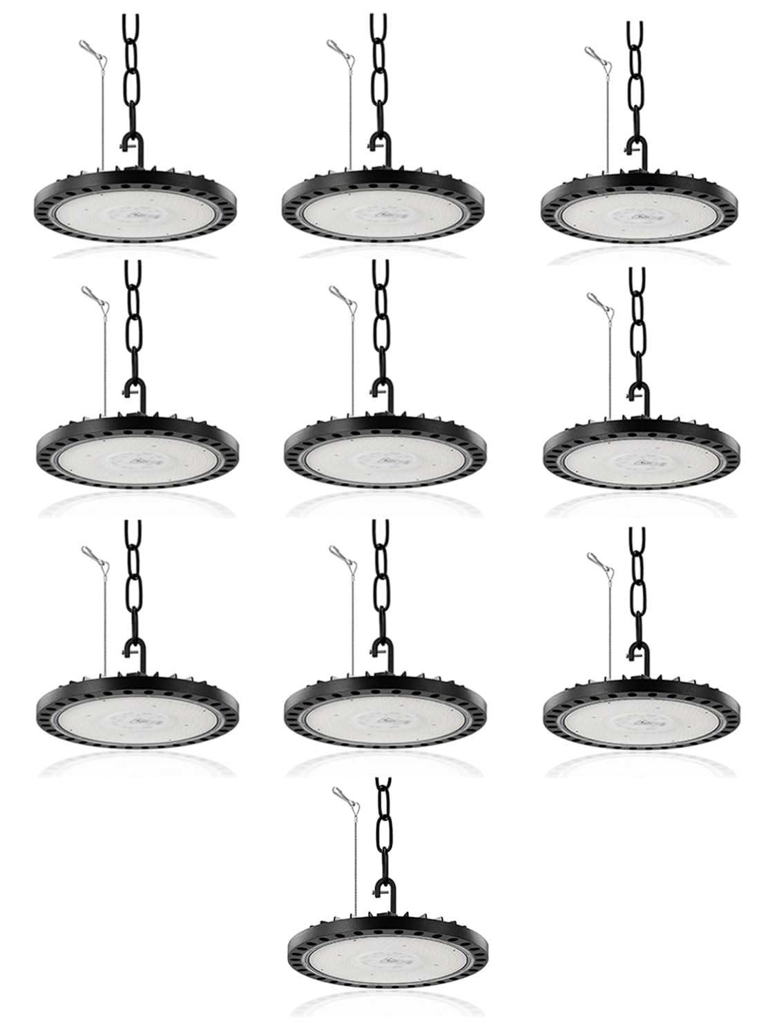 LED UFO Industrielampe,300W 30000LM Superhell Hallenstrahler LED,6000K Kaltweiß LED Hallenbeleuchtung,IP65 Wasserdicht LED High Bay Licht für Garage Fabrik Hallenbeleuchtung Werkstattbeleuchtung