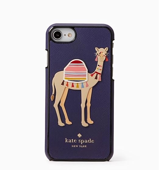 Amazon Co Jp ケイトスペード Katespade アウトレット スマホケース Wiru0861 974 キャメルアップリケ ネイビー ラクダ Camel Applique Leather Snap Case Iphone 7 8 家電 カメラ