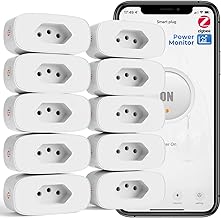 Zigbee Tomada Inteligente Smart Plug 16A 10PCS, Monitore o consumo de energia, Smart Tomada Brasileiro, Plug Inteligente Tomadas, Compatível com Alexa Google Home Tuya, Necessário gateway Zigbee