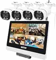 WTW12インチモニター一体型 Video Recorder PoEセット Amazon.co.jp: WTW 塚本無線 防犯カメラ白4台セット モニター一