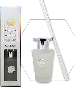 Sences Luxury Reed Diffuser 300ml - Scented with White Tea & Bergamot ...