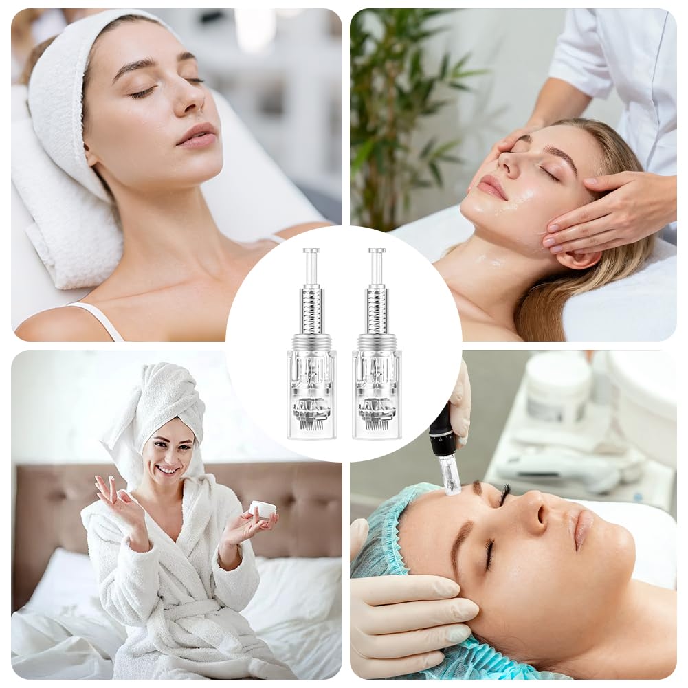 Vicloon 36-pinowy wkład do Beauty pen, 15 wymiennych wkładów z igłami do automatycznych wałków z mikronakłuwaniem, elektryczne pióra do mikronakłuwania, wymienne igły do ​​urządzeń do mikronakłuwania