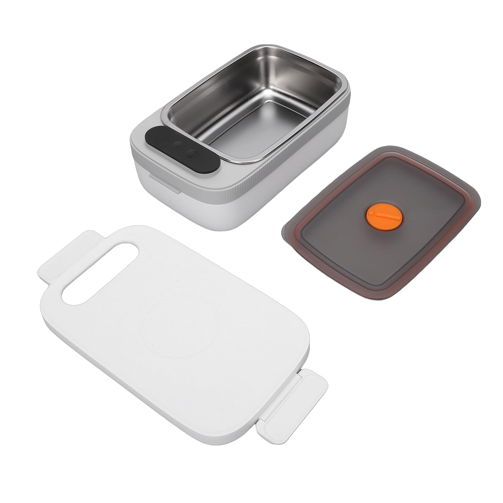 Zunate Lunch Box Elettrico Senza Fili, Contenitore Scalda Alimenti Ricaricabile USB 14000mAh Contenitore in Acciaio Inossidabile da 1000 Ml, 7 Livelli di Riscaldamento, per Studenti