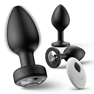 Anal Plug Sex Toys Vibrator Silicone Butt Plugs Training Kit with Remote Control 10 Vibration Modes Prostate Massager
