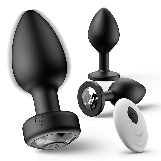 Anal Plug Sex Toys Vibrator Silicone Butt Plugs Training Kit with Remote Control 10 Vibration Modes Prostate Massager