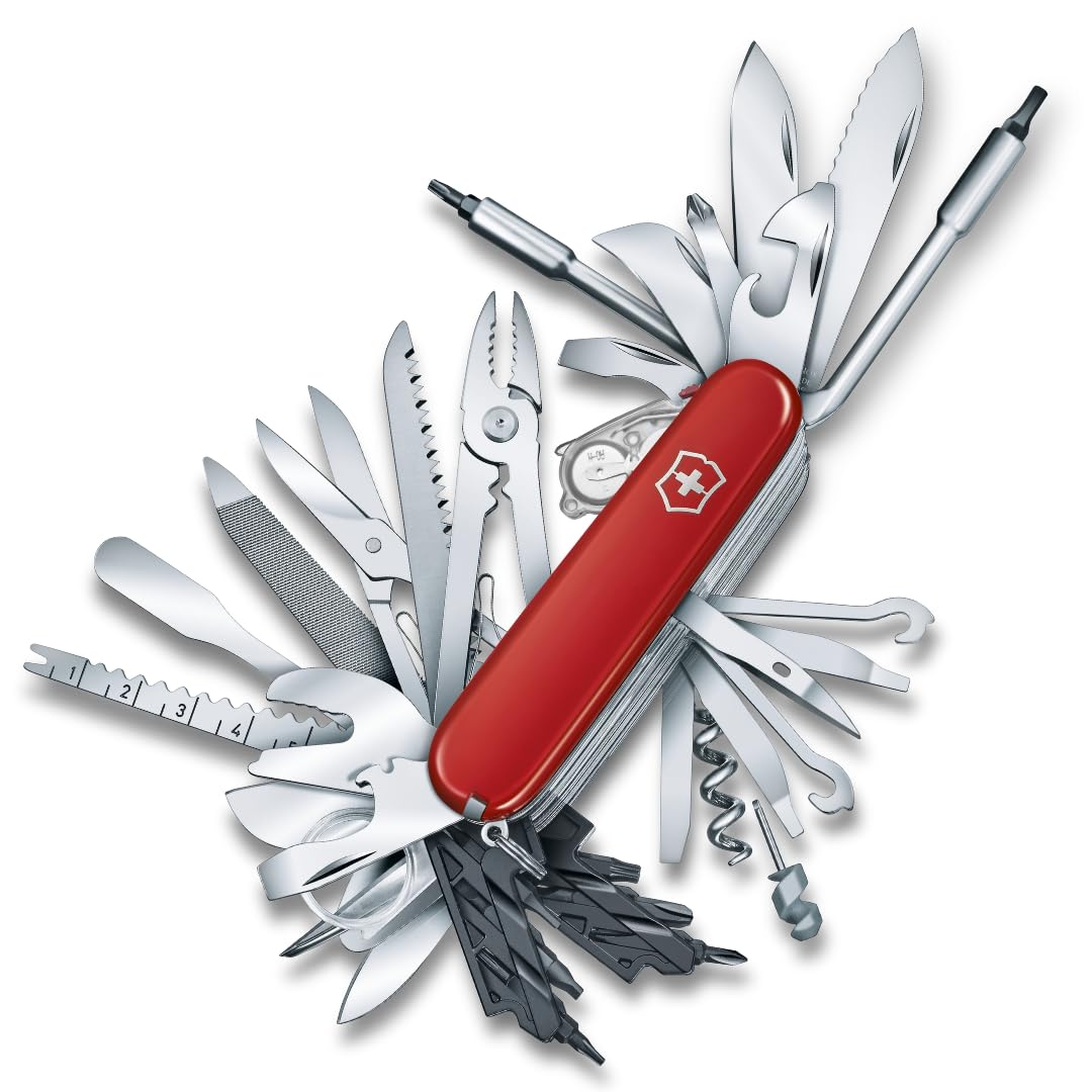 Victorinox Swiss Champ XXL 73 Function Large Pocket Knife, Red