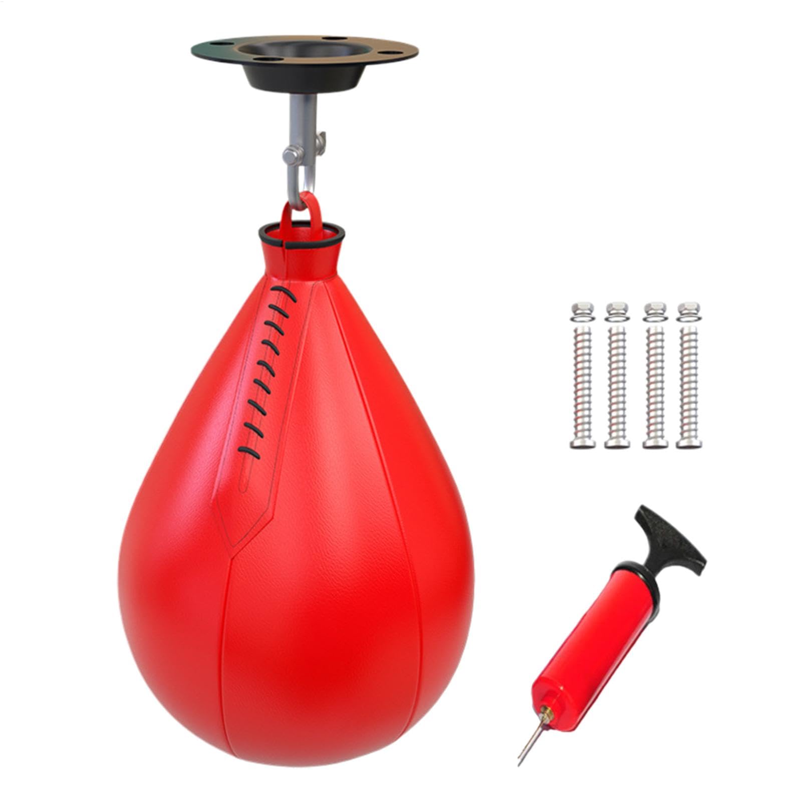 Zestaw bokserski Speedbag, wisząca torba Speed Bag, torba w kształcie gruszki, przenośna piłka bokserska, obrotowa piłka na siłownię, wielokrotnego użytku, torba Speed Bag dla mężczyzn, zestaw
