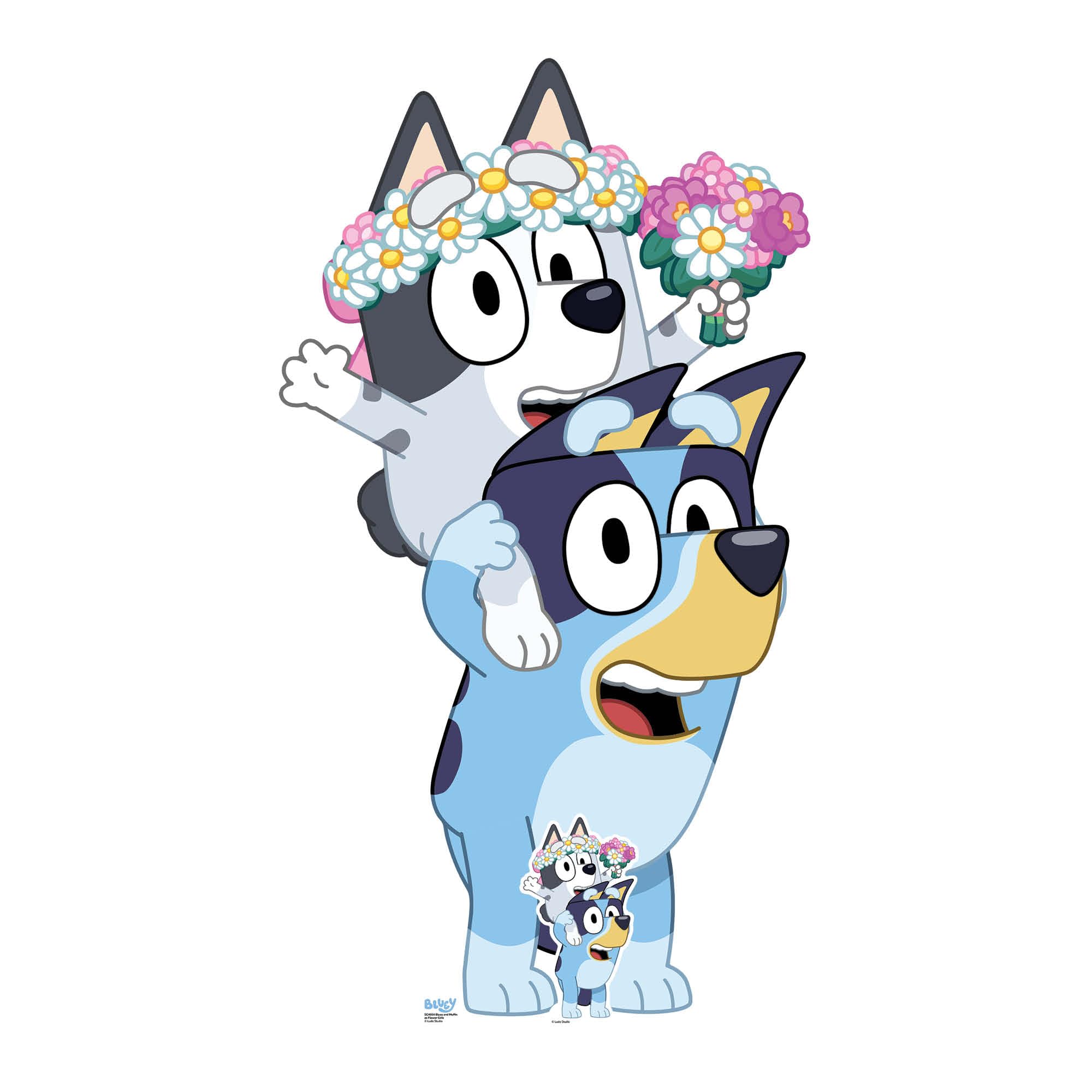 Star Cutouts SC4664 Bluey Muffin Flower Girls Cardboard Cutout 136cm