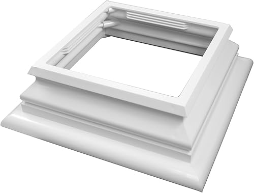 Miniatura 2 de WEATHERABLES Falda de poste de 4 x 4  Falda de poste de vinilo de alta calidad resistente a la intemperie con fácil instalación a presión en patios,