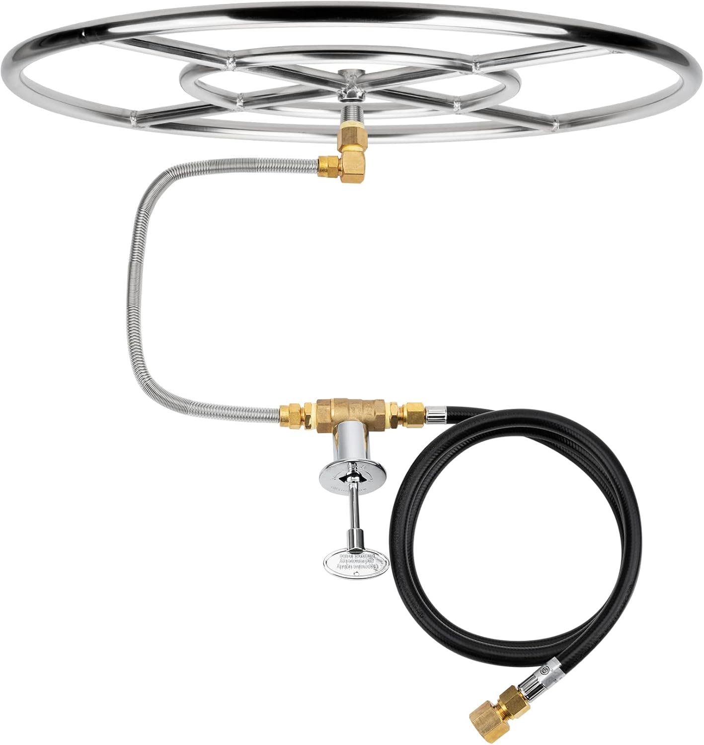 Stanbroil Natural Gas Fire Pit Stainless Steel Burner Ring Installation Kit, 24-inch Natural Gas 24-Inch