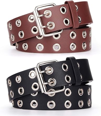 Grommet Punk Belt for Women Jeans Dress 