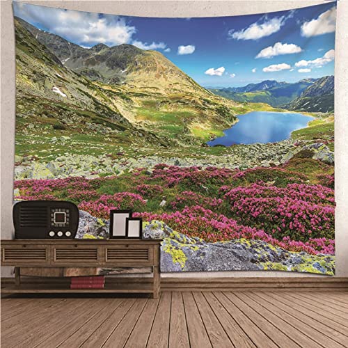 Tapiz de jardín Isdreem de alta calidad 200x150cm, tela artística de pared con vistas al lago