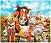 Farm Animals Selfie Fleece Throw Blanket