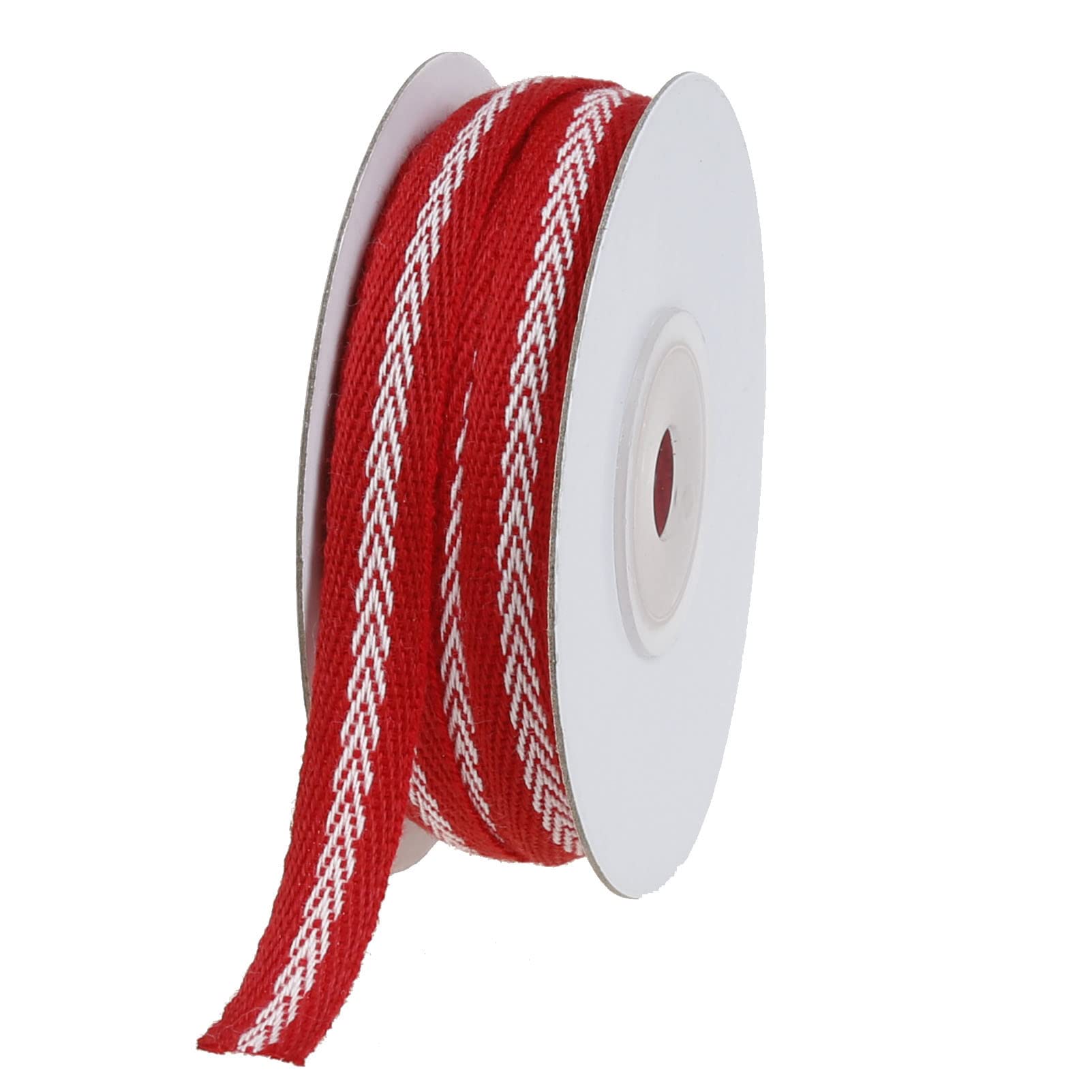 COTOWIN Cinta de cinta de algodón suave en espiga, 3/8 pulgadas x 12 yardas (rojo)
