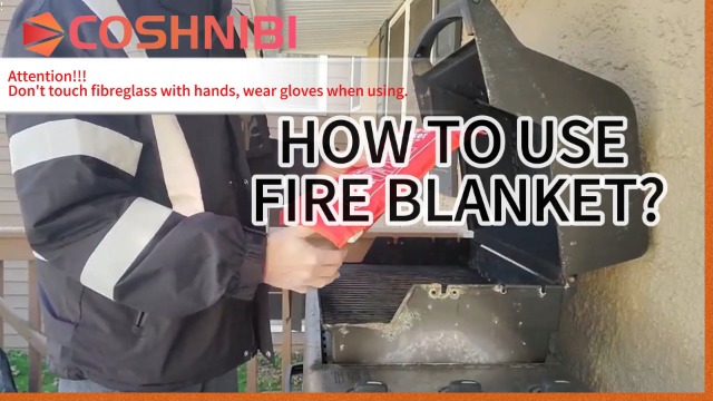 Image of COSHNIBI Emergency Fire Blanket for Home & Kitchen - High Heat Resistant Fire Suppression Blanket （2 Pack）