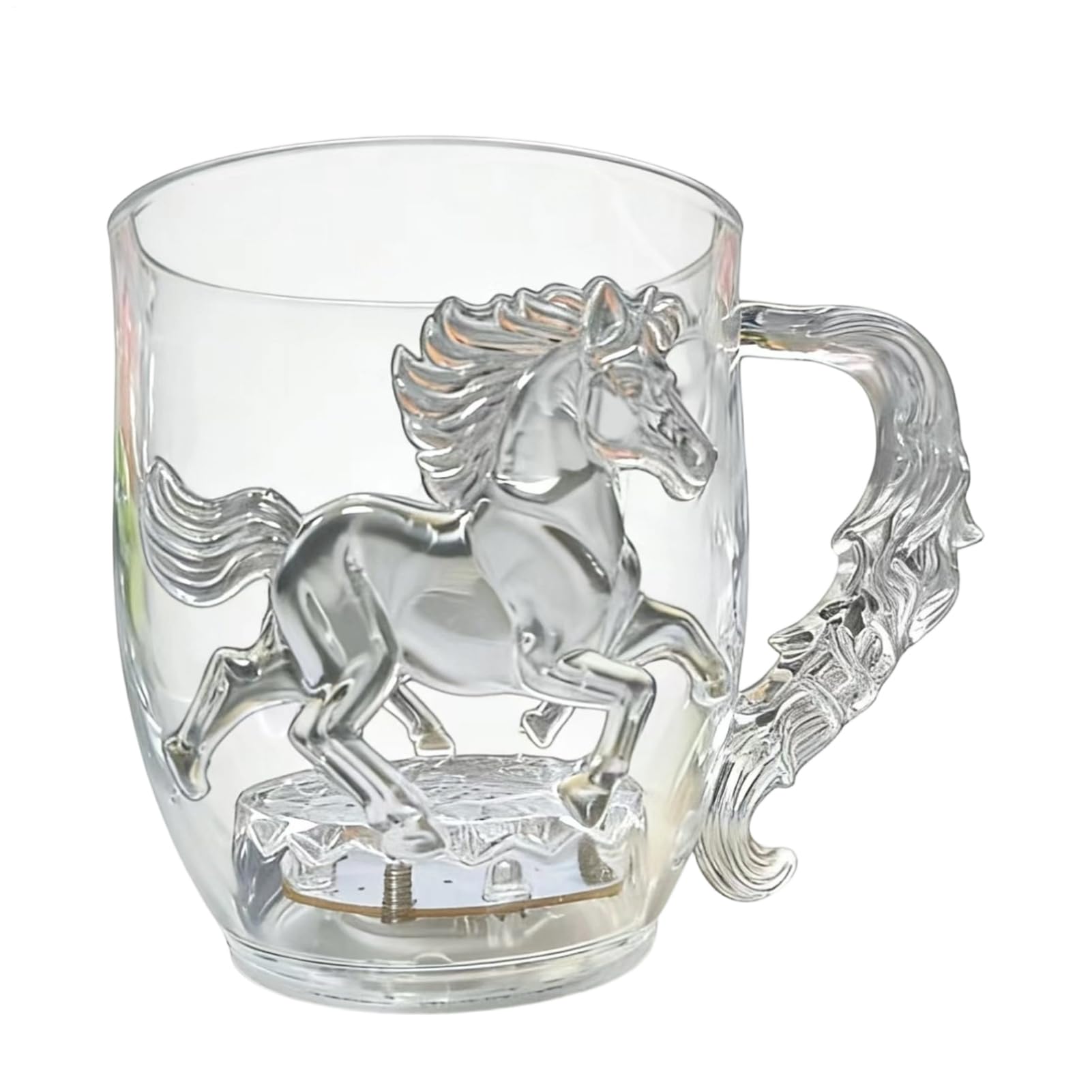 Glow in The Dark Cups, Vivid Horse Design, 9x8x10cm, Glow Coffee Mug, Glasses Beer Cup, Lightweight Build, for Tea Juice Drink Home Office School