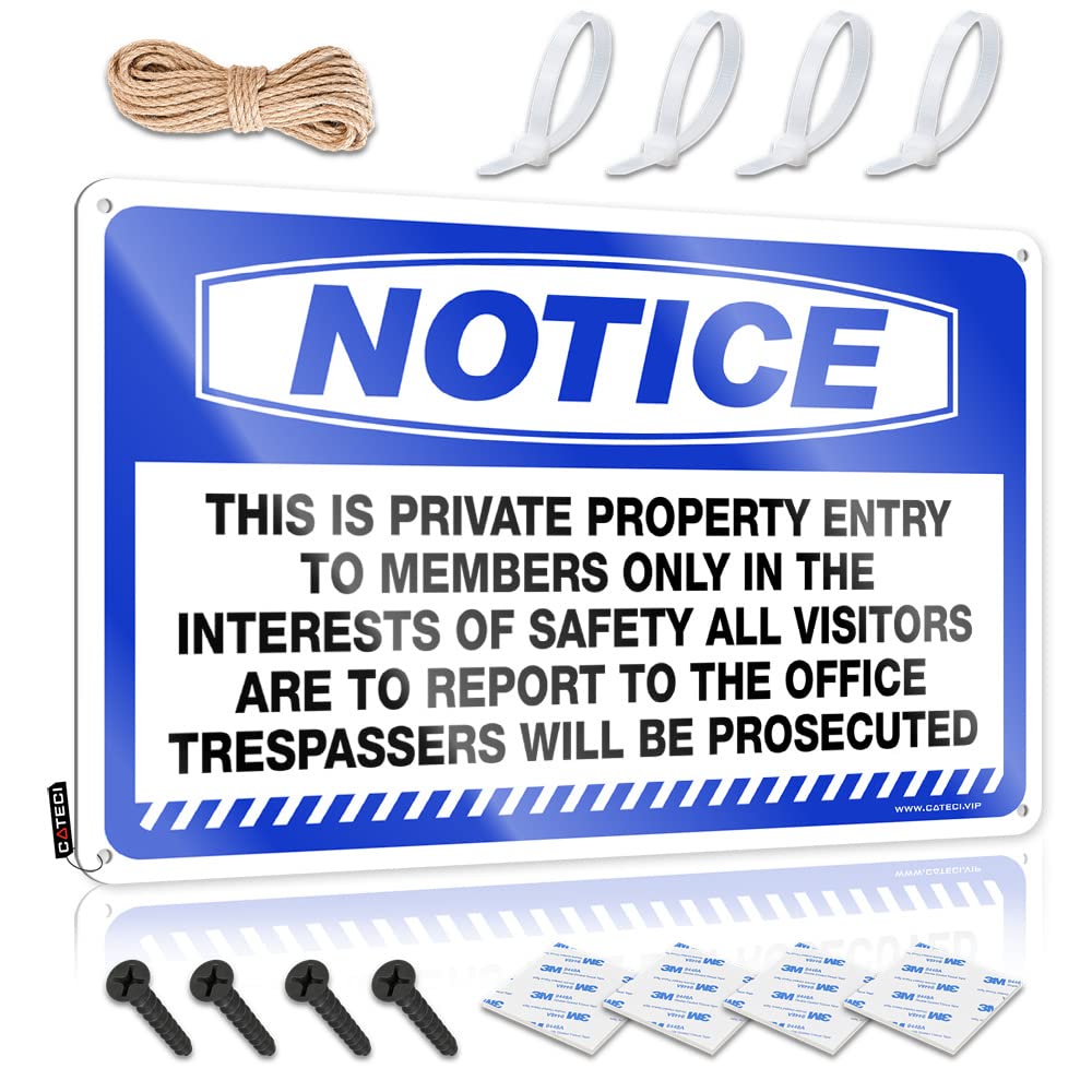 Fzfn Colour Notice This Is Private Property Entry To Members Accessories Handcrafted - Tiki Bar Decorations Funny Vintage Signs Wall Art Decoration(20X30cm)