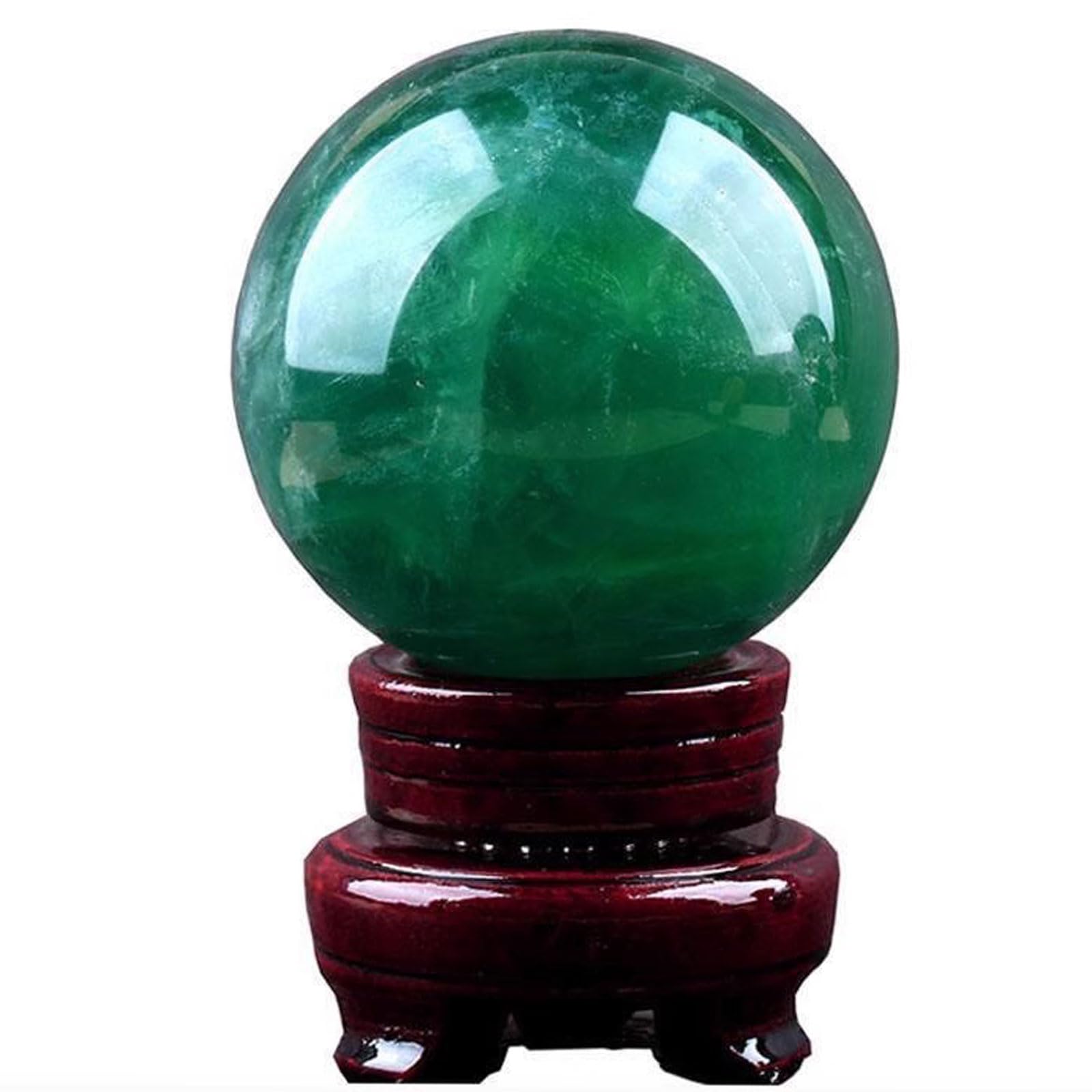 DFrywdgSEY crystal ball, Green Fluorite Crystal Ball Sphere with Stand Polished Gemstone Balls Natural Mineral Collcetible(Diameter 180mm)