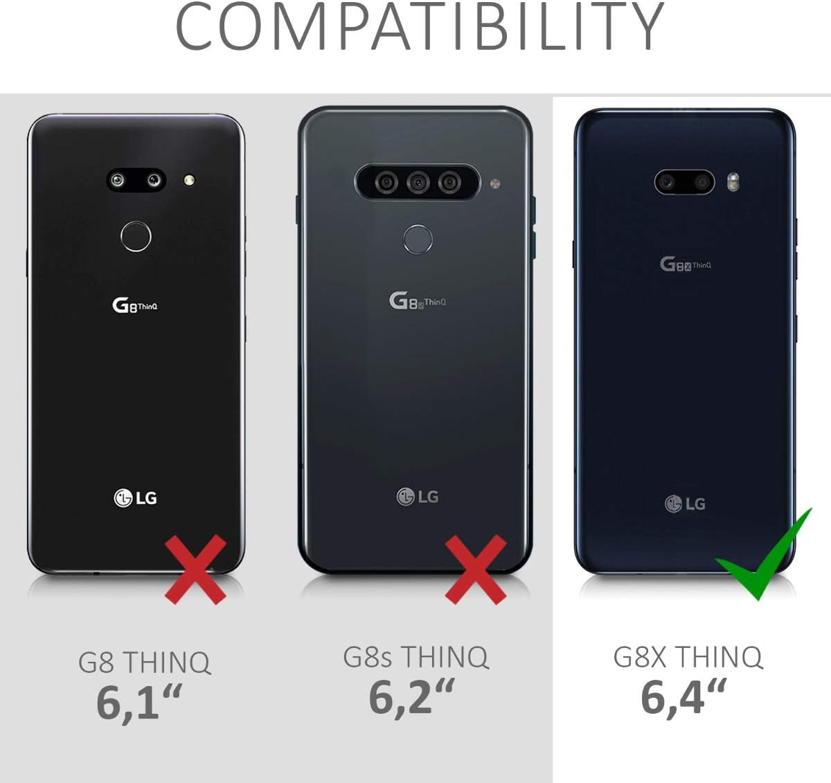 kwmobile Case Compatible with LG G8X ThinQ Case - Soft Slim Protective TPU Silicone Cover - Black