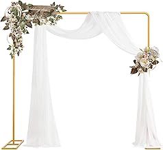 Wedding Arch Backdrop Stand Square 6.5FT Heavy Duty Metal Frame, Balloon Arch Stand Adjustable