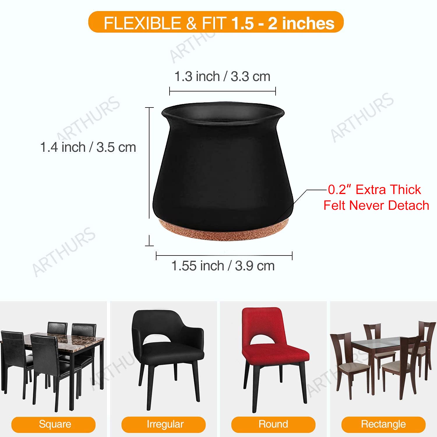 Wvapzwr Lot De 32 Capuchons Ronds En Caoutchouc Noir Pour Pieds De Chaise Et Table De 25 Mm