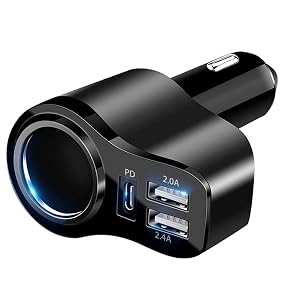 【Power Delivery3.0】Kaweno カーチャージャー シガーソケット USB 車載充電器 急速充電器【これまでにない充電速度】3ポート 12V/24V スマホ 充電器 iPhone 17/Air/16/15 Pro Max/Galaxy S25/Pixel 9A等その他Android/IQOS対応