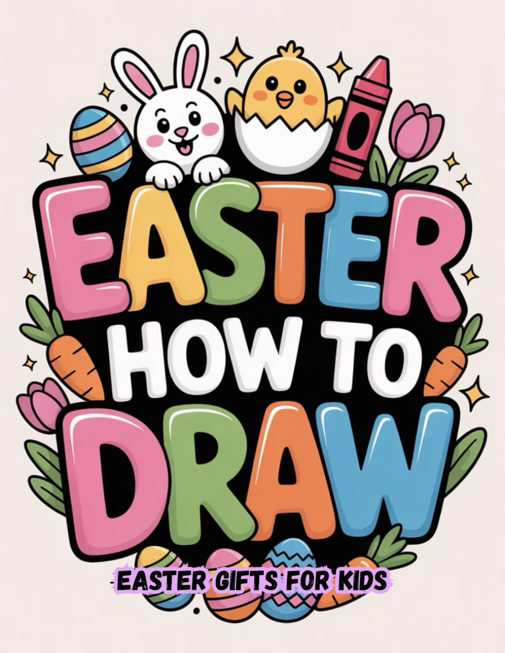 Easter Gifts for Kids: How to Draw: A Fun Drawing Book with 50 Adorable Projects for Boys and Girls