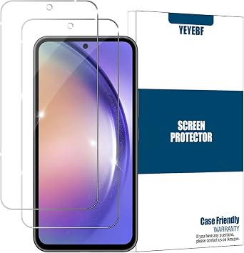 Galaxy A54 5G Screen Protector, [2 Pack] HD-Clear Tempered Glass Screen Protector [3D Touch][Bubble-Free][Anti-Scratch][Case-Friendly] Screen Protector Glass For Samsung Galaxy A54