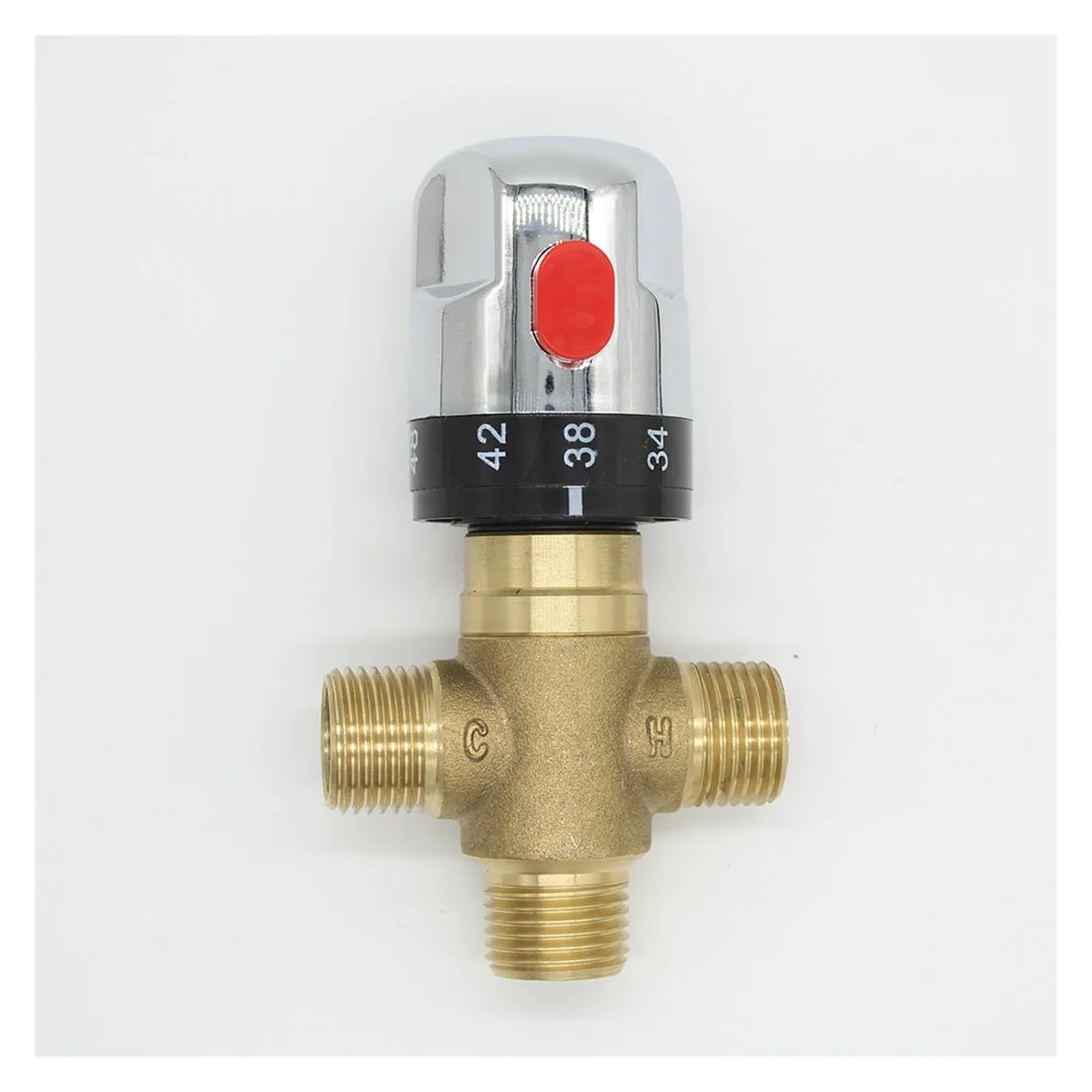 Brass Thermostatic Mixing Bath Tub Valve Pipe Thermostat Control Chrome