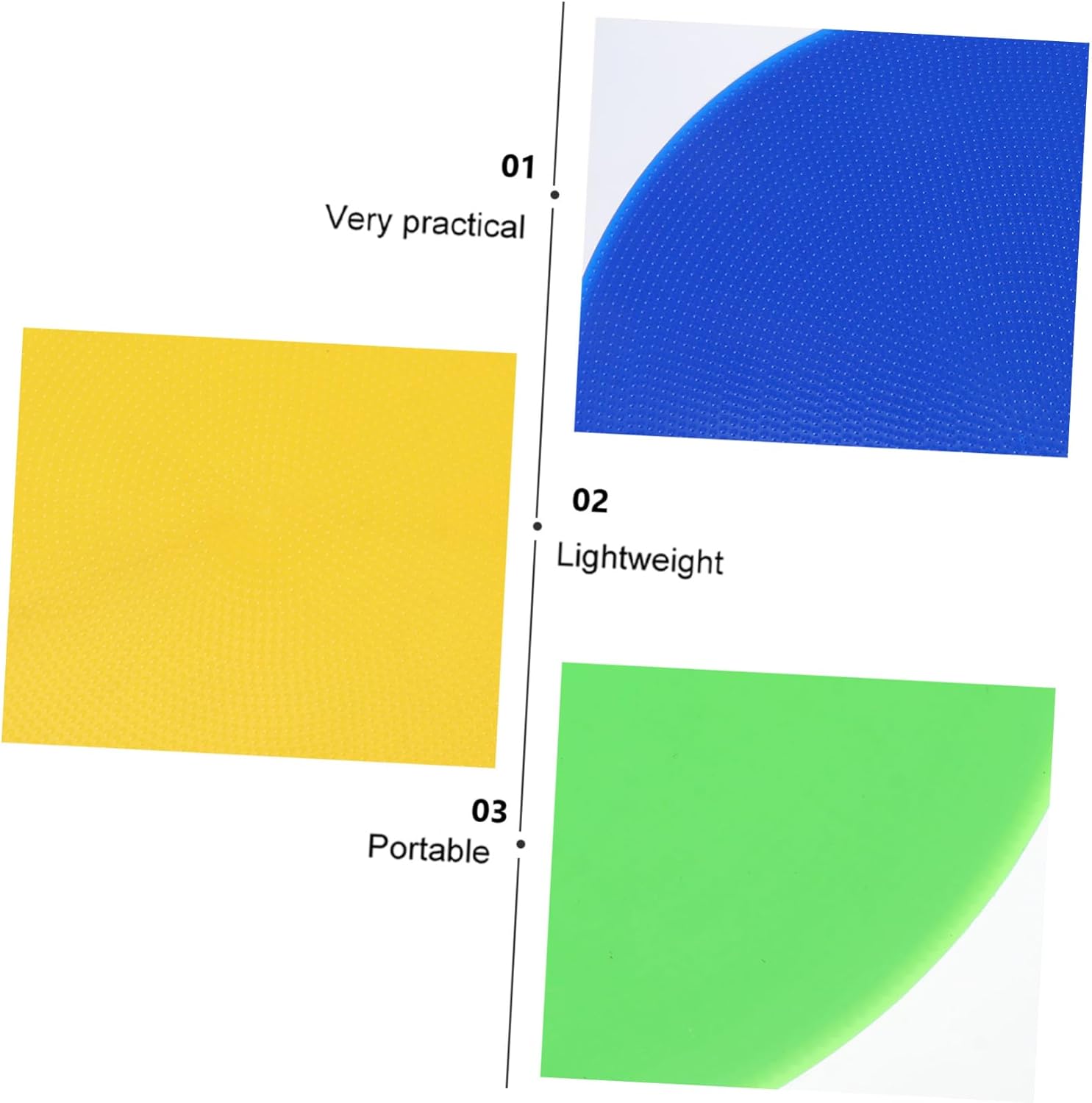 8pcs Reusable Landmark Pads for Sports Training Disc Markers for Soccer Basketball and Gym Activities Non- Tear Design Red Yellow Green