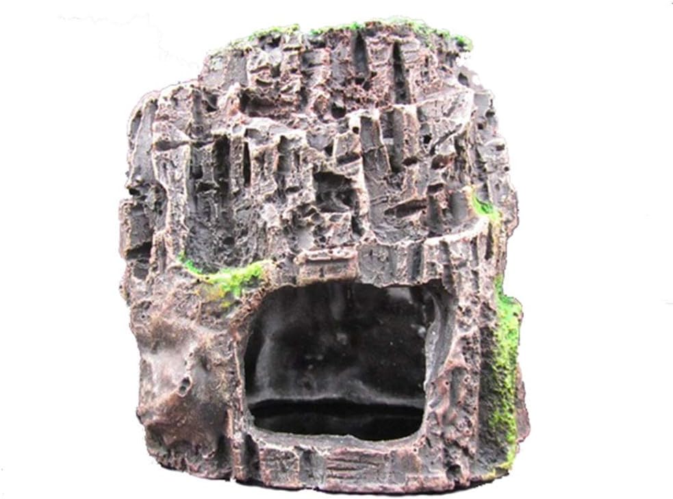 Reptile Hideout Rockery, Reptile Cave Box- Habitat Decor Turtle Lizard Snake Spider Hideouts Reptile Box Accessories Ornaments