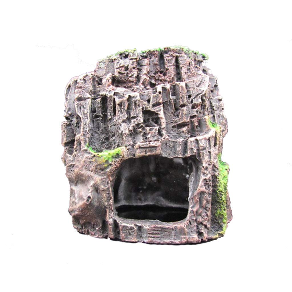 Rocalla para escondite de Reptiles, Caja de Cueva para Reptiles, decoración de hábitat, escondites de arañas, Serpientes, lagartos y Tortugas, Accesorios para Cajas de Reptiles, Adornos