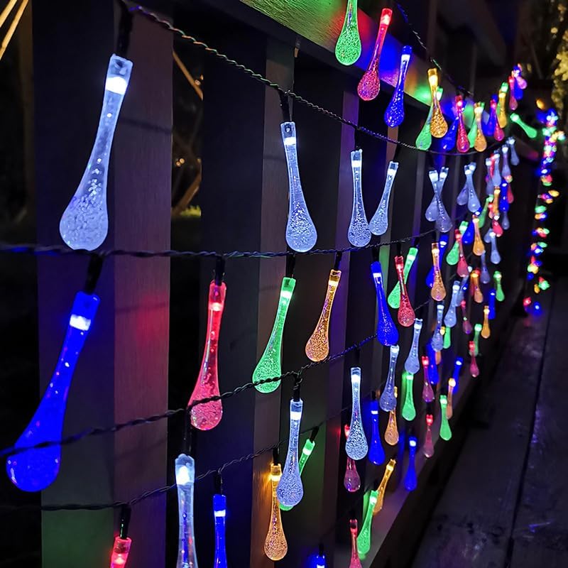 ソーラーストリング仙子ランプ、22 m 200 LEDソーラー水滴仙子ランプ防水、アウトドア、ガーデン、クリスマス装飾に適している