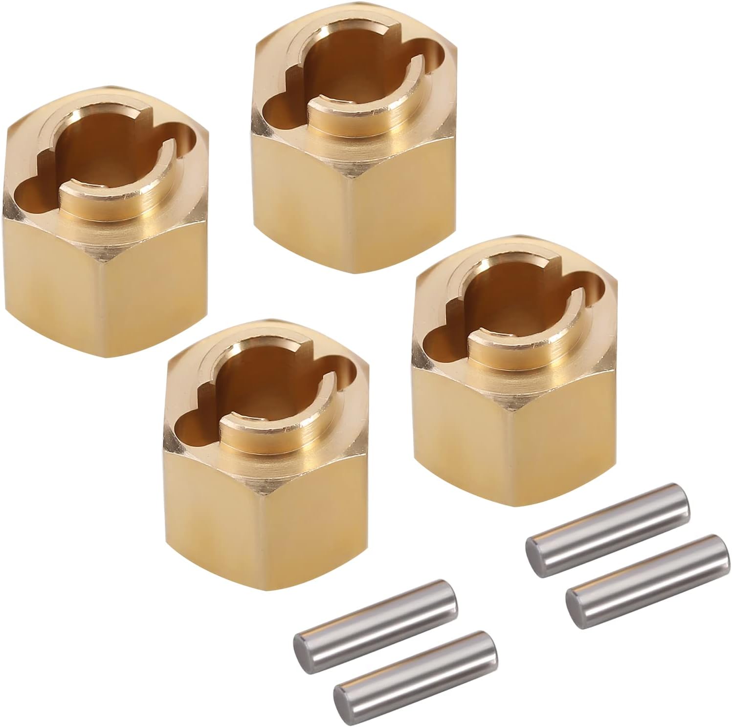 INJORA Brass Wheel Hex Hub 5mm(+1mm) Extenders Adaptor for 1/18 RC Crawler Car TRX4M Upgrade Parts